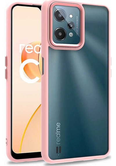 Nourthkiingdom Realme C31 Kılıf Nrtk Flora Kapak - Rose Gold Rose Gold