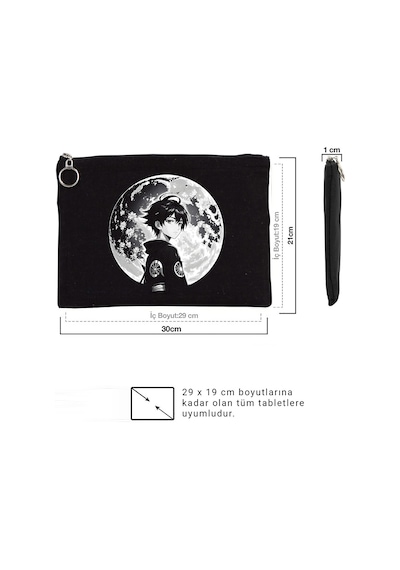 Tattoo Tablet/portföy Çanta - Astarlı 30x21 Cm Siyah - No.04 Siyah