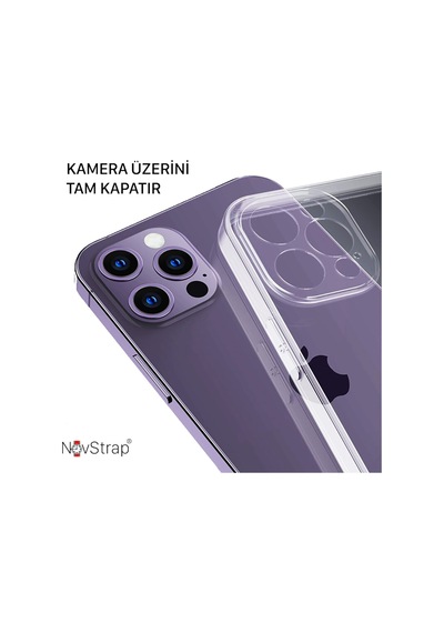Apple Uyumlu iPhone 14 Pro Max Kilif 6.7 Kamerayi Tam Kapatan Seffaf Tipali 556417196