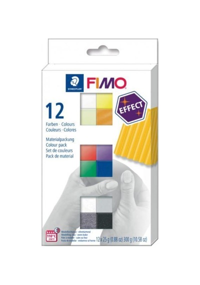 Staedtler Fimo Effect 25 Gr X 12 Renk Polimer Kil Set C12-1