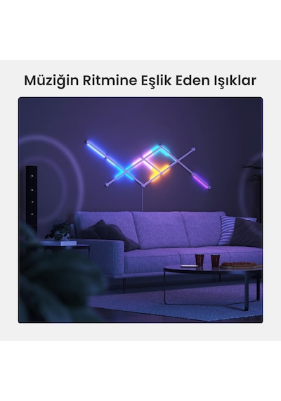 Nanoleaf Akıllı Rgbw Led Işık Şerit Genişletme Paketi App Kontrollü,3 Parça, Beyaz, Google Home, Ale RGB