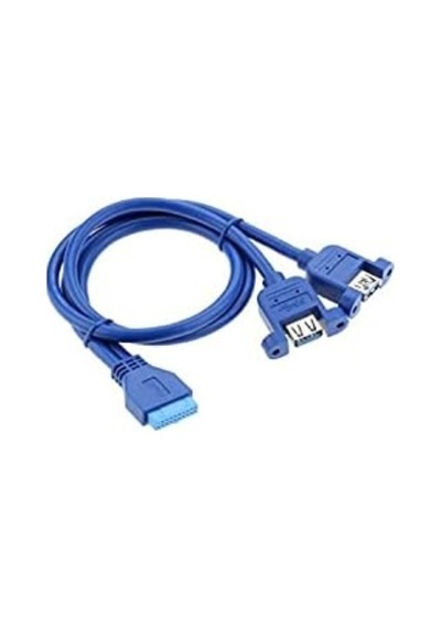 Platoon Ars 19 Pin Usb 3.0 Dişi To 2x Usb 3.0 Dişi Panel Tipi Kablo
