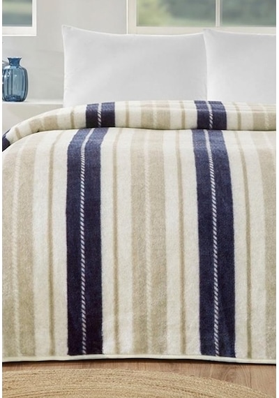 Özdilek Prime Tek Kişilik Battaniye 155x215 -marine Line Bej Bej