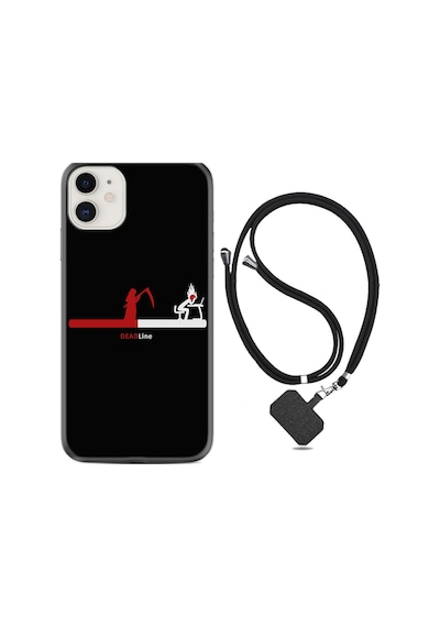 Apple Uyumlu iPhone 12 Mini Kılıf Boyun Askılı Dead Line 1662