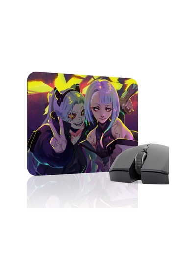 Cyberpunk Edgerunners Kaymaz Dikişli Kauçuk Oyuncu Mousepad V5 - 22x18 Gaming Mouse Pad Fare Altlığı