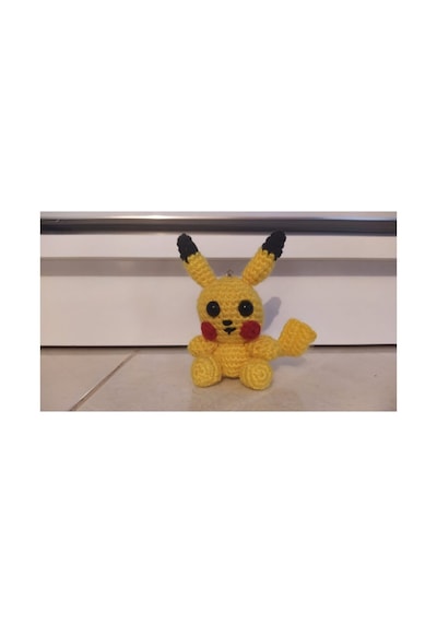 Pokemon Pikachu Amigurumi Anahtarlık Sarı