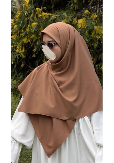 Qalortex Scarf Pamuklu Organik Modal Eşarp-karamel