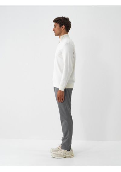Xint Ekru Pamuk Dokulu Regular Fit Kazak 801866