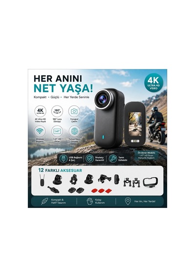 Castu M11 4k Stabilizasyonlu Giyilebilir Aksiyon Kamerası Manyetik Klipsli Çok Renkli