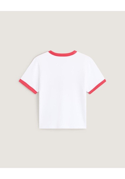 Vans W Center Chest Rınger Tee Kadın Tişört Vn000txswht1 Beyaz