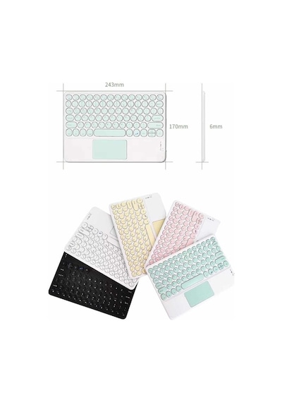 Android Ve İos Uyumlu Bluetooth Klavye Touchpad Slim Kablosuz Wifi Q Klavye 18417062