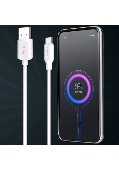 Dramex D30TK Type-C 3.0A 1M Şarj Data Kablosu
