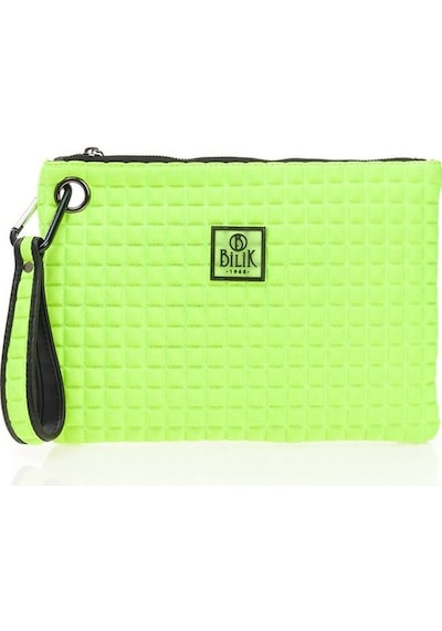 Bilik Deri Sarı Kumaş Kadın Portföy & Clutch Çanta Melis