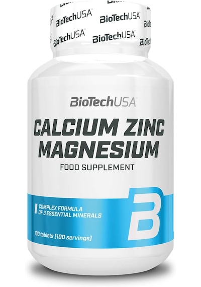 Biotechusa Calcium Zinc Magnesium Mineral Complex Immune Health Energys Management 100 Tablet