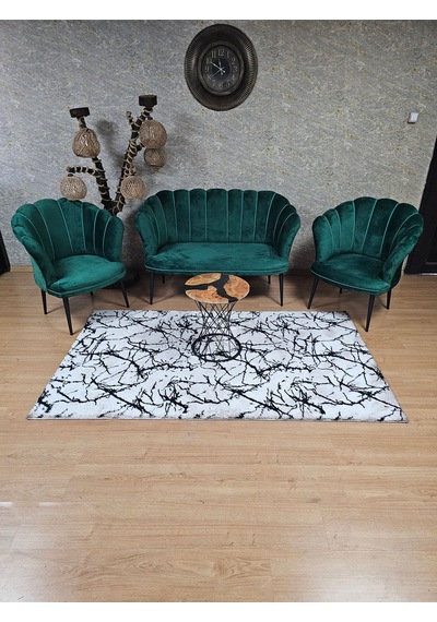 Zafir Papatya Çay Seti Koltuk Takımı Siyah Boyalı Sivriltme Ayak, Balkon, Salon, Ofis, Cafe Koltuk Takımı Yeşil Zafir Papatya Çay Seti Koltuk Takımı Siyah Boyalı Sivriltme Ayak, Balkon, Salon, Ofis, Cafe Koltuk Takımı Yeşil