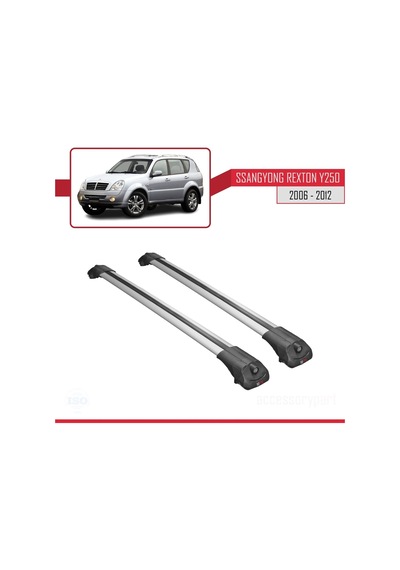 Ssangyong Rexton Y250 2006-2012 Arası İle Uyumlu Ace-1 Ara Atkı Tavan Barı Gri