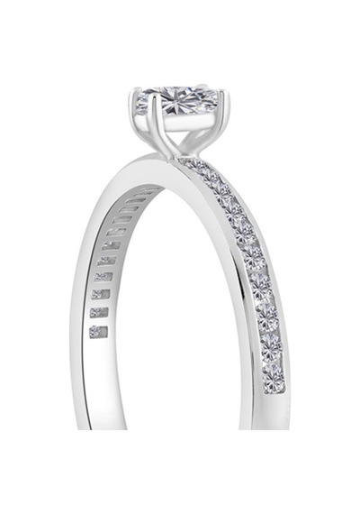 0.50 Karat Oval Tektaş Pırlanta Yüzük - Hrd Sertifikalı Beyaz Altın