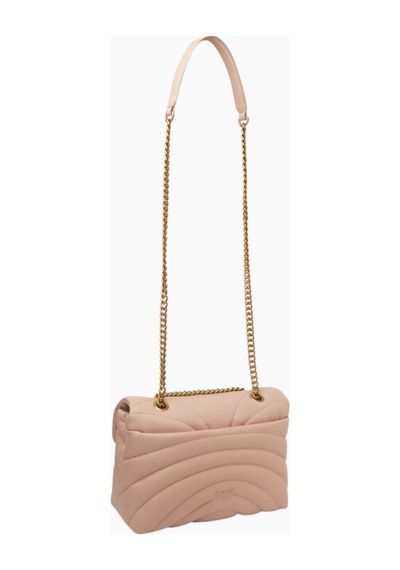 Pinko Kapitone Nappa Love Mini Şişme Çanta, Şık & Çok Yönlü El Çantası Açık Pembe