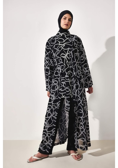 Defacto Regular Fıt Baskılı 3lü Burkini Mayo G8874ax26smbk27 Siyah-bk27