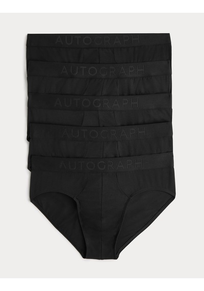Marks & Spencer 5'li Modal Streç 360 Flex Briefs T14006131a Siyah