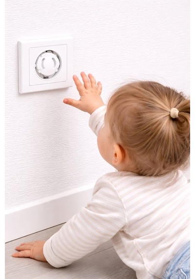 Çocuk Güvenlik Priz Koruyucu, 8 Adet Priz Tıkacı, Bebek Ve Çocuklar İçin Elektrik Prizi Koruma Kapağı, Beyaz, Koruyucu Tıkacı Seti
