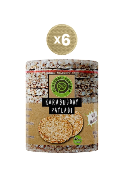 Glutensiz Fabrika Karabuğday Patlağı Sade 6 x 88 G