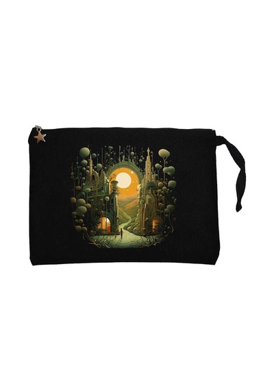 Journey To Hope Siyah Clutch Astarlı Cüzdan / El Çantası