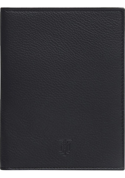 Montroi Grain Leather Passport Cover Avrupa El Işçiliği İle Lüks Seyahat Aksesuarı Cüzdan Siyah