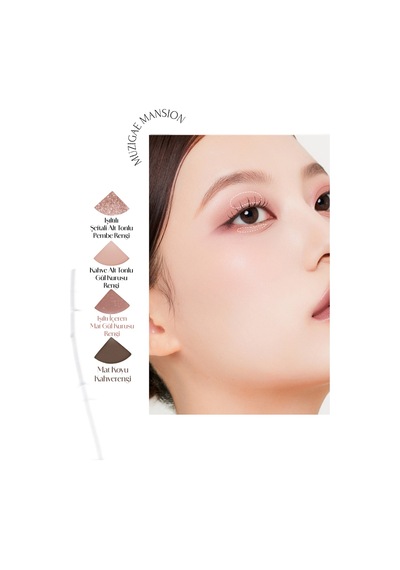 İpeksi Dokulu 4'lü Far Paleti Muzıgae Mansıon Twist Pot Eye Palette 05 Fog Rose 12009179