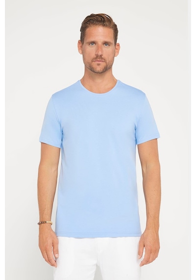 Tudors Erkek Slim Fit Dar Kesim Pamuklu Yumuşak Doku Likralı Esnek Kumaş Basic Mavi Bisiklet Yaka Tişört-31215 Mavi Tudors Erkek Slim Fit Dar Kesim Pamuklu Yumuşak Doku Likralı Esnek Kumaş Basic Mavi Bisiklet Yaka Tişört-31215 Mavi