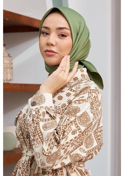 Silk Home Düz Renk Twill Eşarp Çimen Yeşili