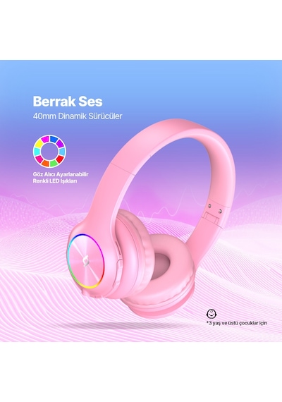 Soundbuddy Funled 2KM172 Bluetooth 5.3 Led Işıklı Kulak Üstü Kulaklık