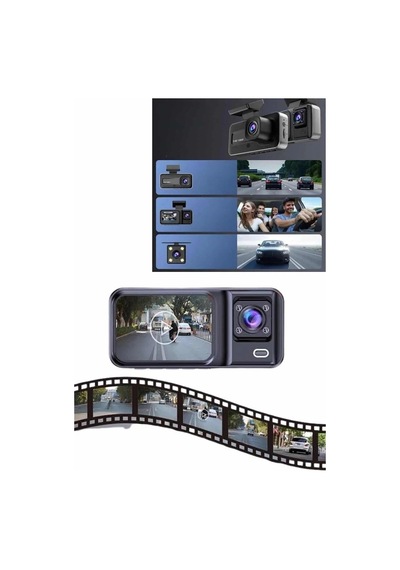 Dvr Araç İçi Kamera Ön Ve İç Kamera 2 İnç Ekranlı Çift Kamera 05263478