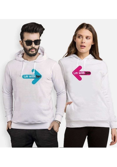 Tshirthane I,M With Tohether Sevgili Kombinleri Kapüşonlu Kombin