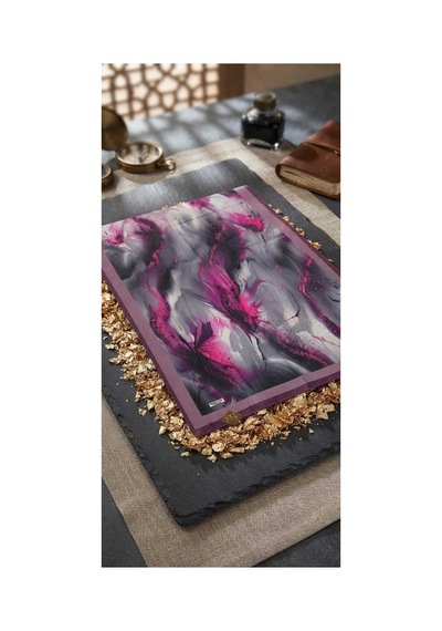 Flora Tekstil Desenli Bambu Kraş Şal -fuşya Pembe - Fuşya