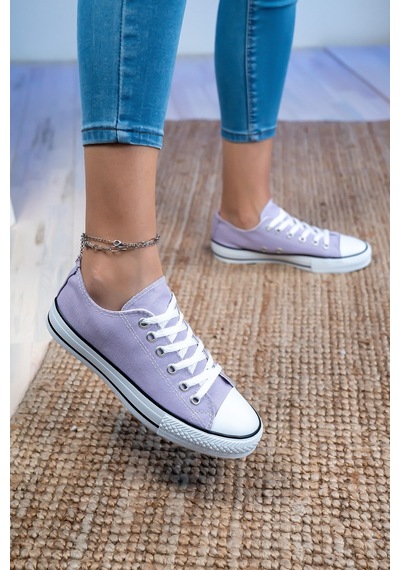 N Moda Unisex Keten Ayakkabı Spor Ayakkabı Günlük Sneakers Kısa Lila