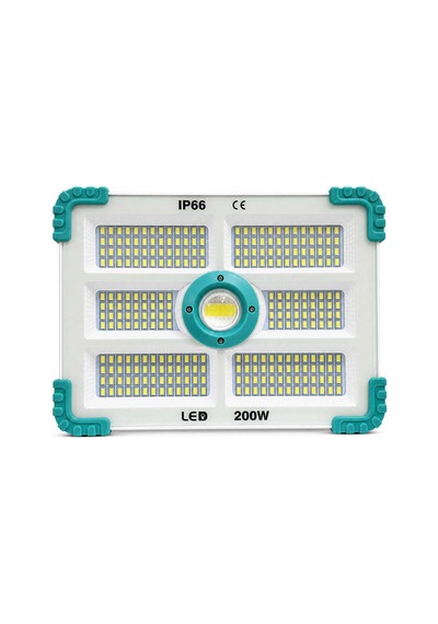 200w Işık Gücü 3.000 Lümen Solar Güneş Enerjili Şarjlı Lamba Wt-738 Evimdeyokyok Beyaz