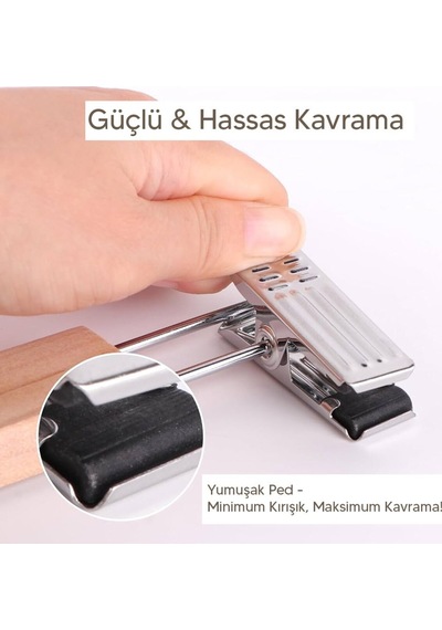 Ahşap Premium Pantolon & Etek Askısı Ahşap Kahverengi Tr Diğer