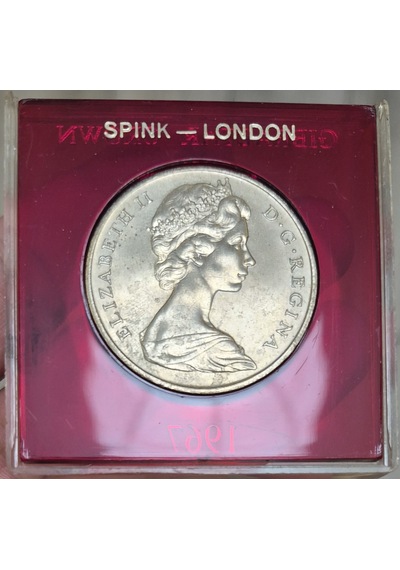 Gibraltar 1 Crown 1967 Cebelitarık. Kutusunda 38,6 Mm 28,47 Gr. Çilaltı+