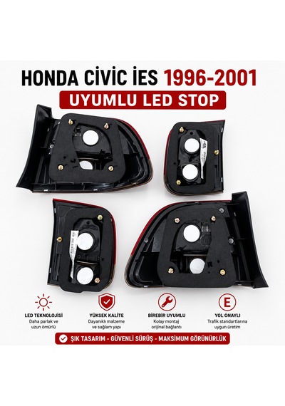 Honda Cıvıc İes 1996-2001 Uyumlu Led Stop Takımı 4 Parça