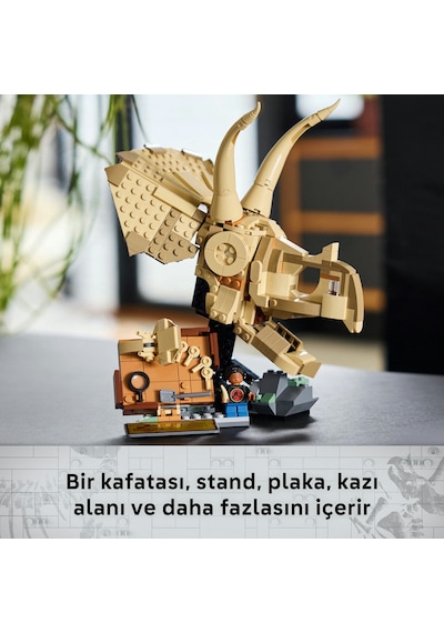 LEGO® Jurassic World Dinozor Fosilleri: Triceratops Kafatası 76969 -9 Yaş ve Üzeri Çocuklar için Yaratıcı Oyuncak Dinozor Yapım Seti(468P)
