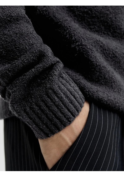 Jack & Jones Jack&jones 12286144 0 Yaka Erkek Triko - Siyah