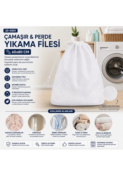 Çamaşır Perde Yıkama Filesi -