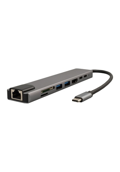 Raca, Type-c 8in1 Hdmı Çok Fonksiyonlu Usb 3.0, Dock Station, Tf-t, Sd, Usb2.0, Hdmı, Usb-c, Pd, Rj45,