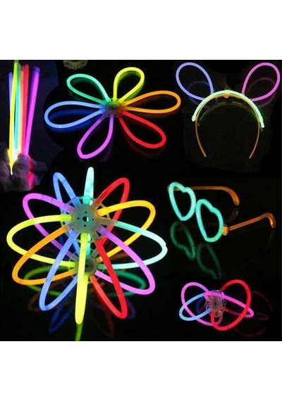 50 Adet Işıklı Bileklik Fosforlu Çubuk Glow Stick Işıklı Çubuk