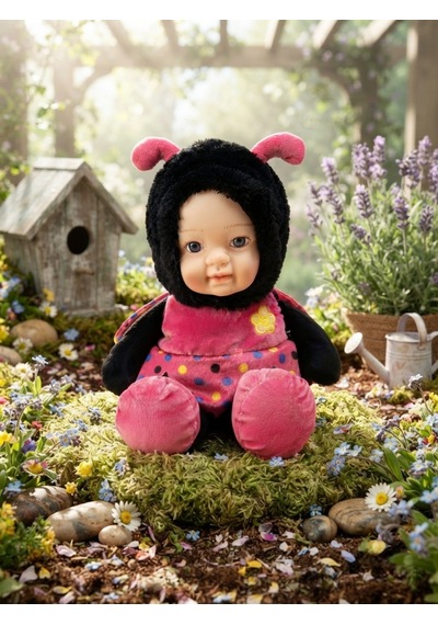 Peluş Bebek Yüzlü Arı 40 Cm Pembe - Siyah