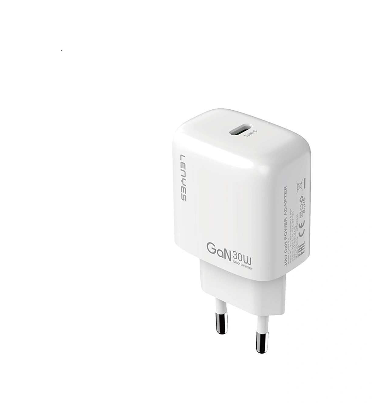 Lenyes Lch92 Type-c Gan Teknolojili Pd Hızlı Şarj Özellikli Şarj Başlığı 30w Beyaz