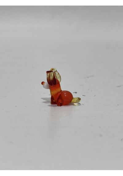 El Yapımı Mini Murano Cam Köpek Biblo A172-01