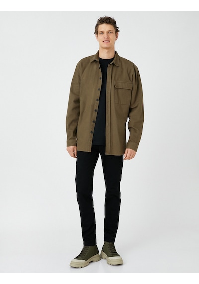 Koton Skinny Fit Kot Pantolon - Michael Jean Siyah 4wam40239nd Siyah