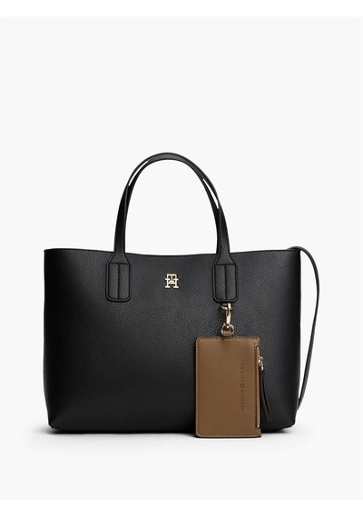 Tommy Hilfiger Th Icon Mını Tote Kadın Siyah Çanta - Aw0aw18233
